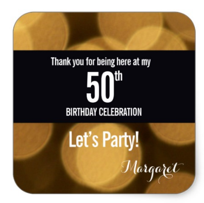 50th Birthday Thank you Sticker